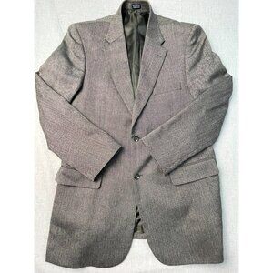 Vintage Meeting Street Brown Herringbone Sport Coat Blazer Used